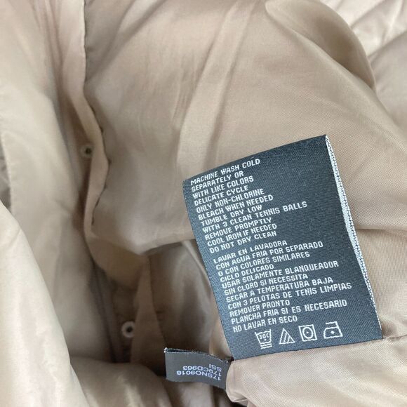 Kenneth Cole Reaction Women's Duck Down Quilted Puffer Jacket Size L Beige Tan - Picture 7 of 10